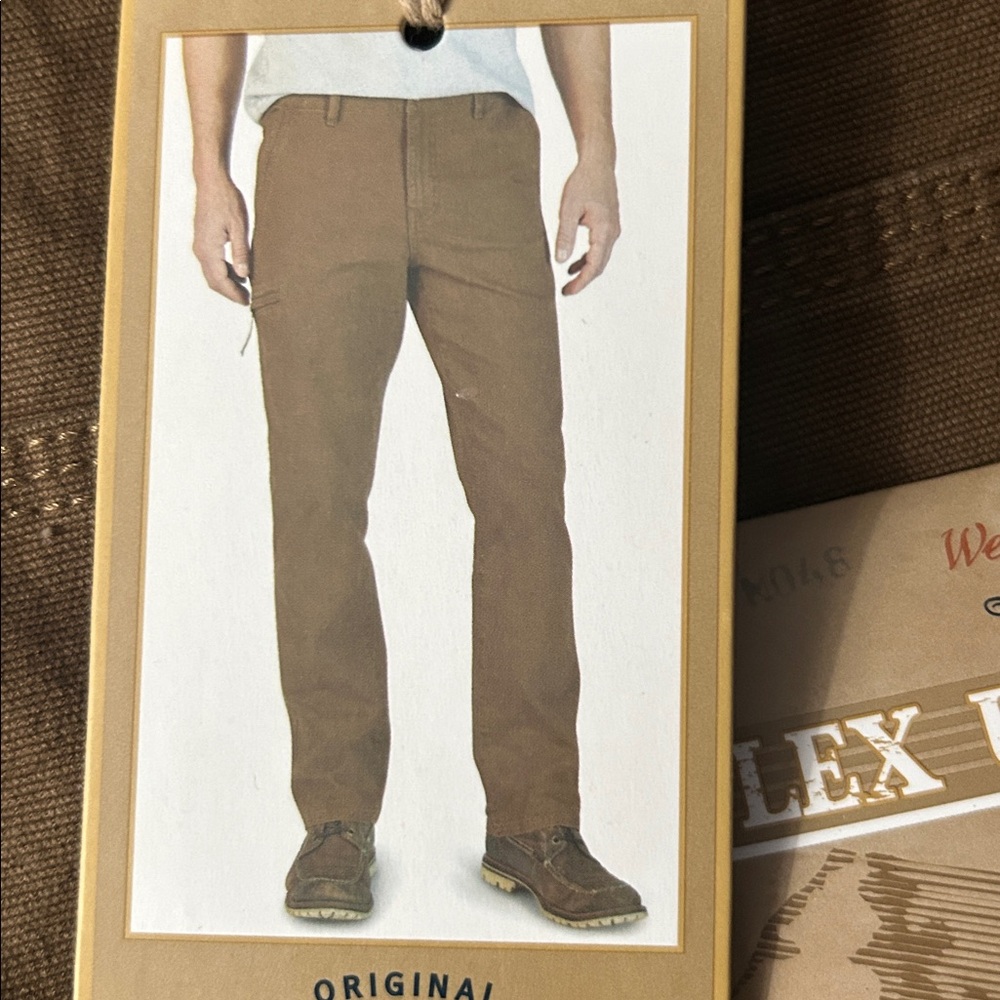 Weatherproof Men's Flex Waist Utility Pant Straight Leg Brown